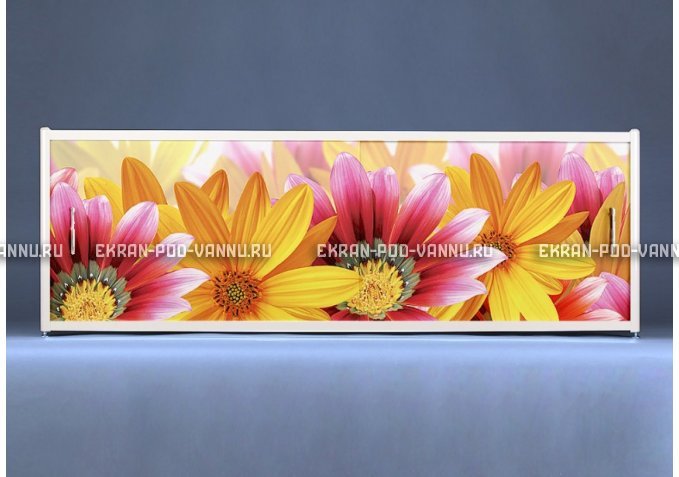 Раздвижной ФОТО экран - Flowers – купить по цене 8500 руб. в интернет-магазине в городе Тюмень картинка 1