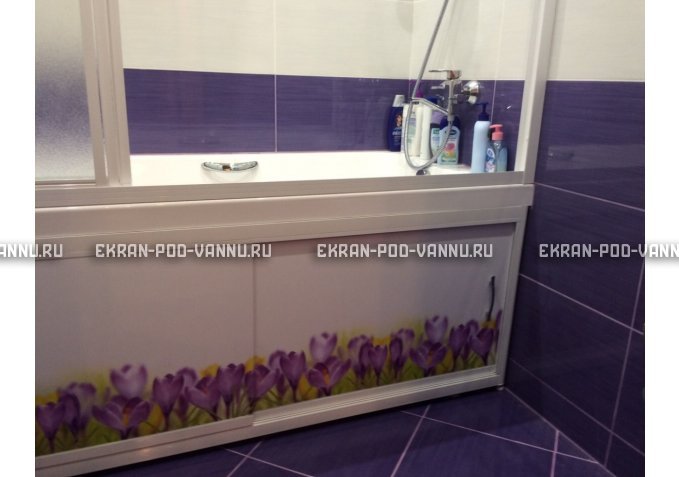 Экран на роликах EUROPLEX  Ирисы – купить по цене 12400 руб. в интернет-магазине в городе Тюмень картинка 3