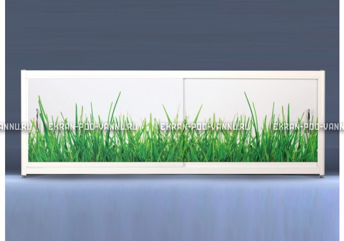 Экран на роликах EUROPLEX Трава – купить по цене 12400 руб. в интернет-магазине в городе Тюмень картинка 1