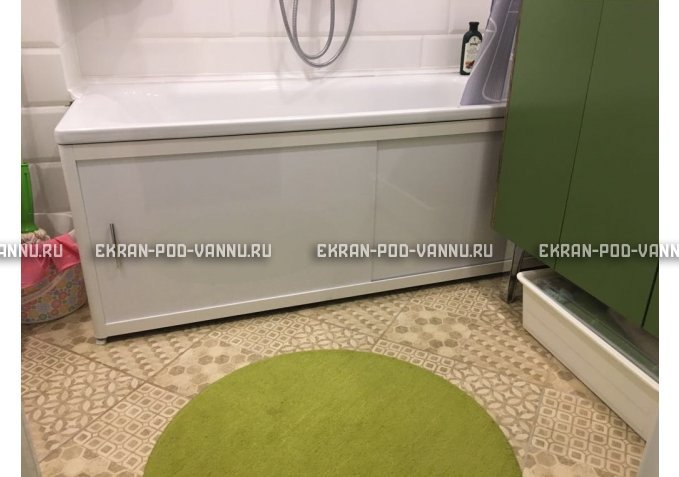 Раздвижной экран EUROPLEX Комфорт белый – купить по цене 6400 руб. в интернет-магазине в городе Тюмень картинка 1
