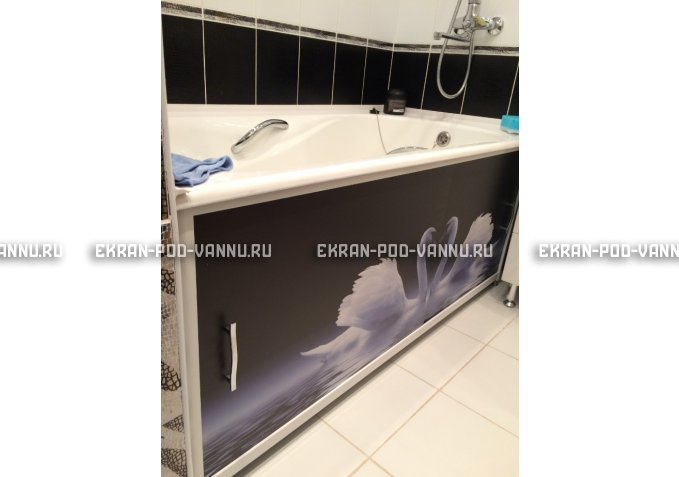 Раздвижной ФОТО экран - Лебеди – купить по цене 8500 руб. в интернет-магазине в городе Тюмень картинка 2