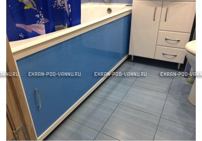 Раздвижной экран EUROPLEX Комфорт голубой – купить по цене 6750 руб. в интернет-магазине в городе Тюмень картинка 3