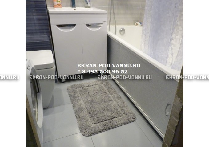 Раздвижной экран EUROPLEX Комфорт Серебро колотый лед – купить по цене 6550 руб. в интернет-магазине в городе Тюмень картинка 2
