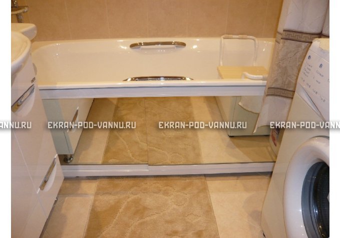 Раздвижной экран EUROPLEX Роликс Зеркальный – купить по цене 9700 руб. в интернет-магазине в городе Тюмень картинка 3