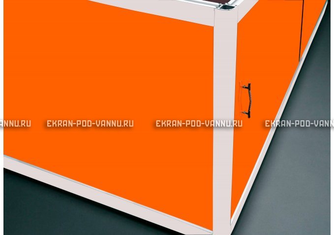 Угловой экран EUROPLEX Комфорт оранжевый – купить по цене 8180 руб. в интернет-магазине в городе Тюмень картинка 1