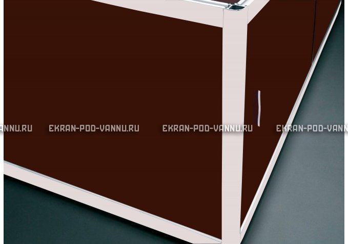 Угловой экран EUROPLEX Комфорт шоколад – купить по цене 8180 руб. в интернет-магазине в городе Тюмень картинка 1