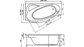 Акриловая ванна 1MarKa Gracia 150x94 – купить по цене 19400 руб. в интернет-магазине в городе Тюмень картинка 8